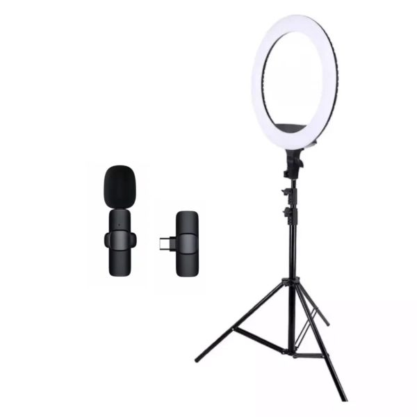 کیت پیشنهادی بلاگری 4 : رینگ لایت KY-BK416II همراه پایه و میکروفن k8 وایرلس