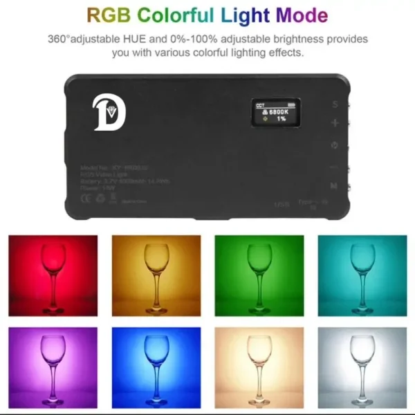 نور ثابت فلات ال ای دی ار جی بی Diamond KY-BK0926 LED RGB