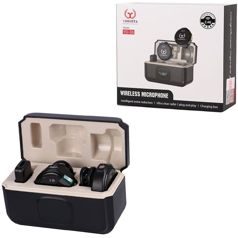 میکروفون یقه ای بی سیم یوشیتا مدل YG-06(طرح هالی لند تایپ c و لایتنینگ)
